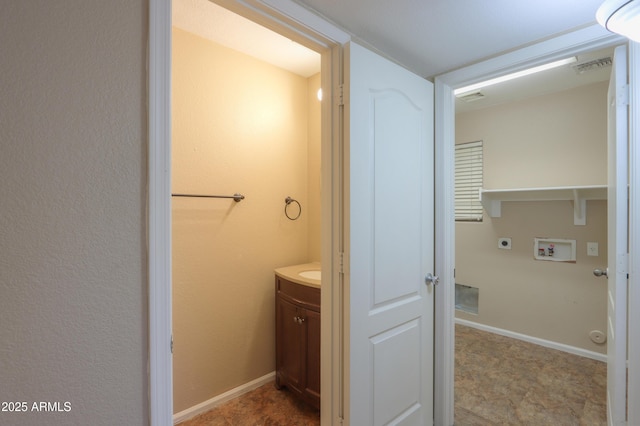 bathroom featuring vanity