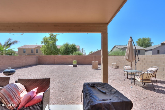 view of patio featuring grilling area