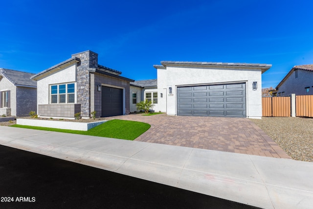 view of front of home featuring a garage