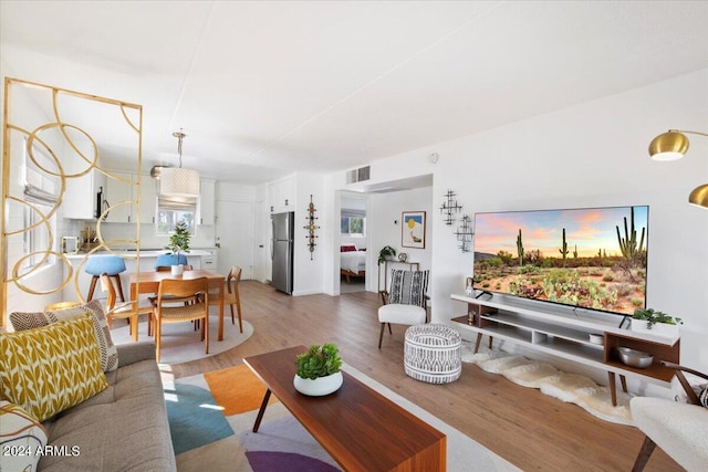 living room featuring hardwood / wood-style floors