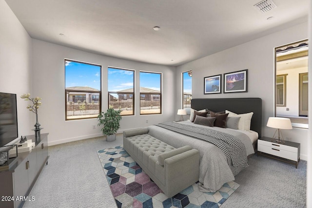 bedroom with carpet floors