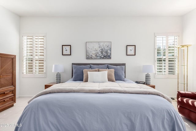 view of tiled bedroom