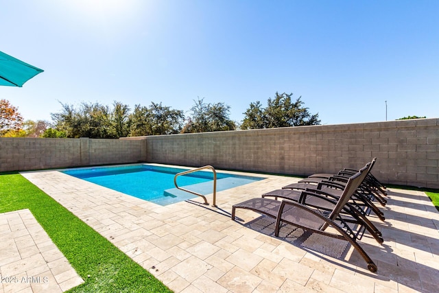 view of pool featuring a patio area