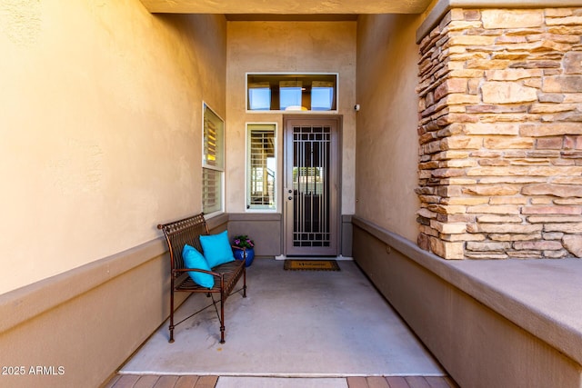 view of doorway to property