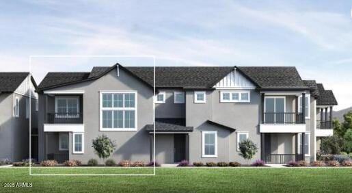 11300 N Casa Dega Dr Unit 1019, Surprise, AZ 85388 - townhome / multi-family property featuring a balcony, a front lawn, and stucco siding