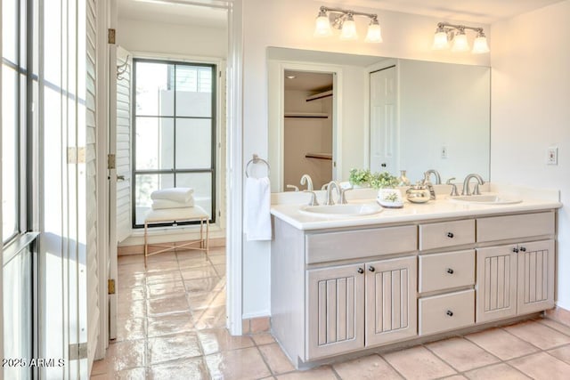 bathroom with vanity