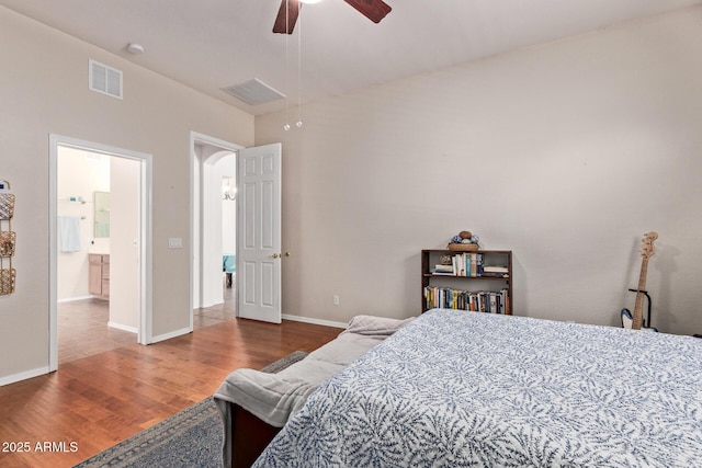 3553 W Dancer Ln, San Tan Valley, AZ 85144 - bedroom featuring wood finished floors and a ceiling fan