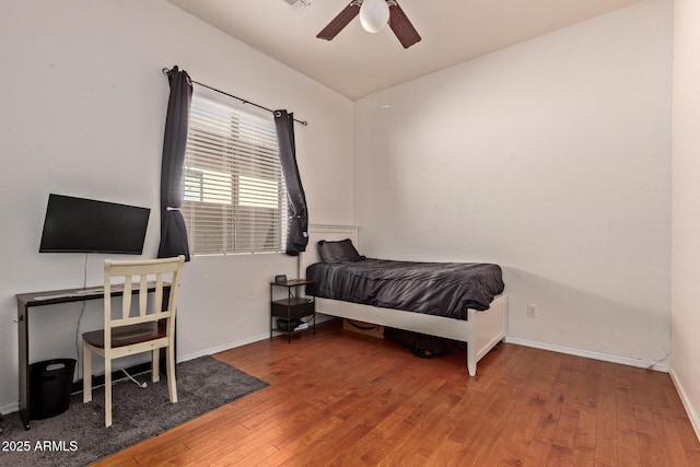3553 W Dancer Ln, San Tan Valley, AZ 85144 - bedroom featuring hardwood / wood-style floors and ceiling fan