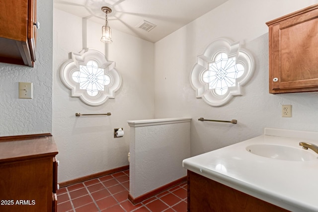 1305 Coyote Pass, Carefree, AZ 85377 - bathroom with tile patterned flooring, vanity, visible vents, and baseboards