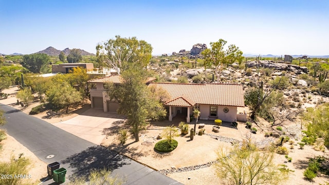 1305 Coyote Pass, Carefree, AZ 85377 - drone / aerial view with a mountain view