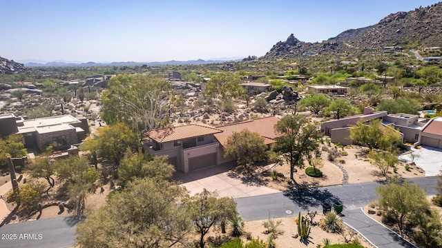 1305 Coyote Pass, Carefree, AZ 85377 - drone / aerial view with a mountain view