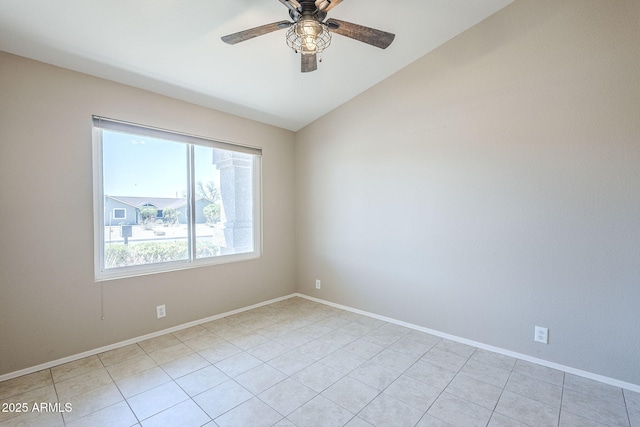 5944 W Greenbriar Dr, Glendale, AZ 85308 - unfurnished room featuring lofted ceiling, baseboards, and ceiling fan