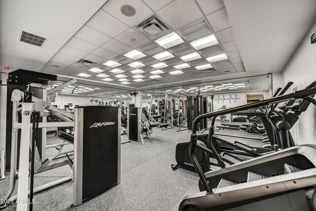 6803 E Main St Unit 5506, Scottsdale, AZ 85251 - exercise room with a paneled ceiling