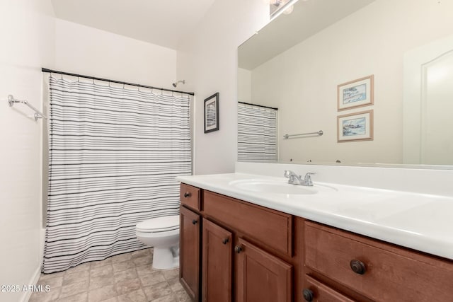 1162 S Agnes Ln, Gilbert, AZ 85296 - bathroom with toilet, vanity, and curtained shower