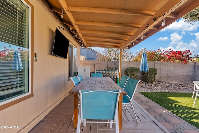 view of wooden terrace