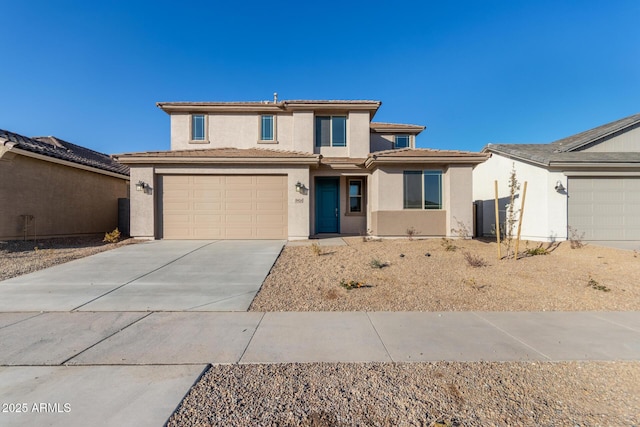 view of front of home featuring a garage