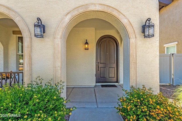3828 S Verbena Ave, Gilbert, AZ 85297 - doorway to property featuring stucco siding