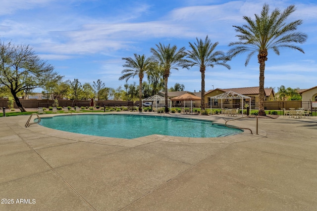 3828 S Verbena Ave, Gilbert, AZ 85297 - community pool featuring fence and a patio area