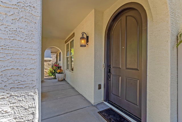 3828 S Verbena Ave, Gilbert, AZ 85297 - entrance to property featuring covered porch and stucco siding