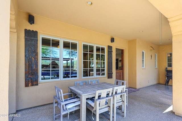 view of patio / terrace featuring outdoor dining area