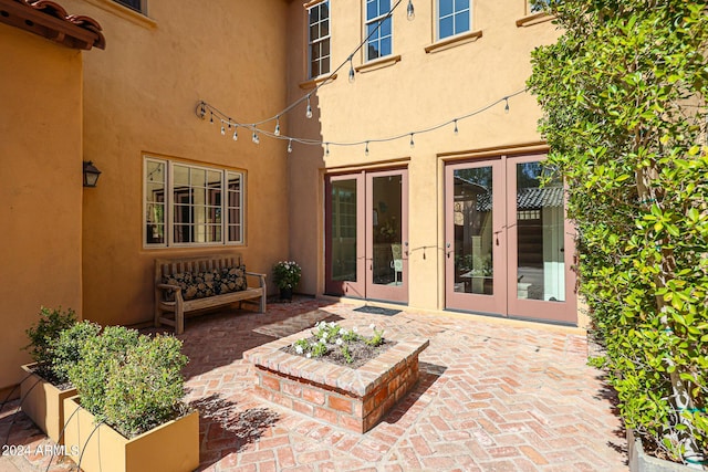 view of patio with french doors