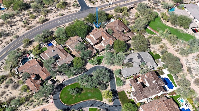 drone / aerial view with a residential view