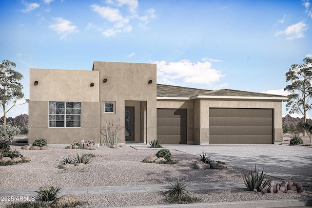 view of front facade with a garage