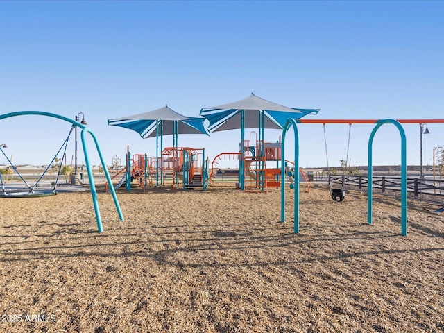 view of community jungle gym