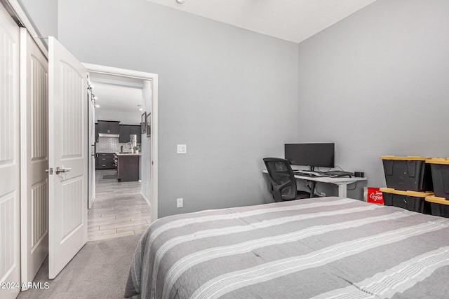 bedroom with a closet