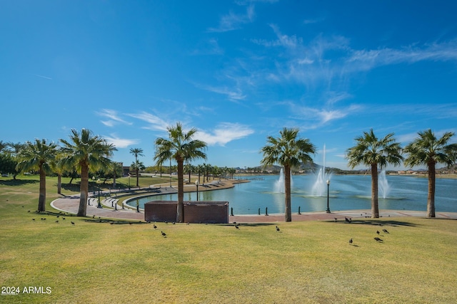 view of water feature