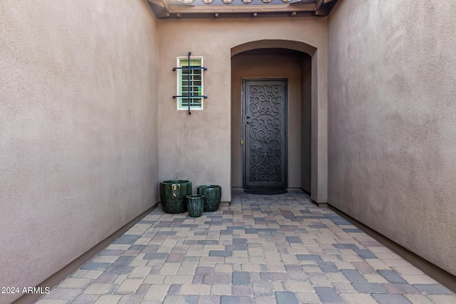 view of doorway to property