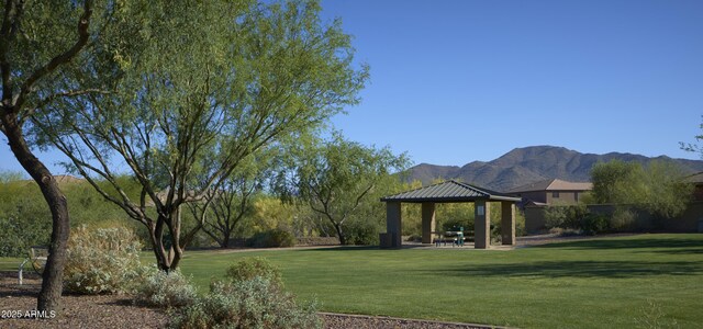 40741 N Citrus Canyon Trl, Anthem, AZ 85086 - surrounding community featuring a gazebo, a mountain view, and a yard