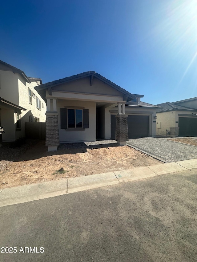 3637 E Rochelle Cir, Mesa, AZ 85213 - view of front of property with an attached garage and decorative driveway