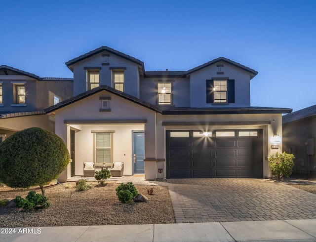 view of front of house featuring a garage