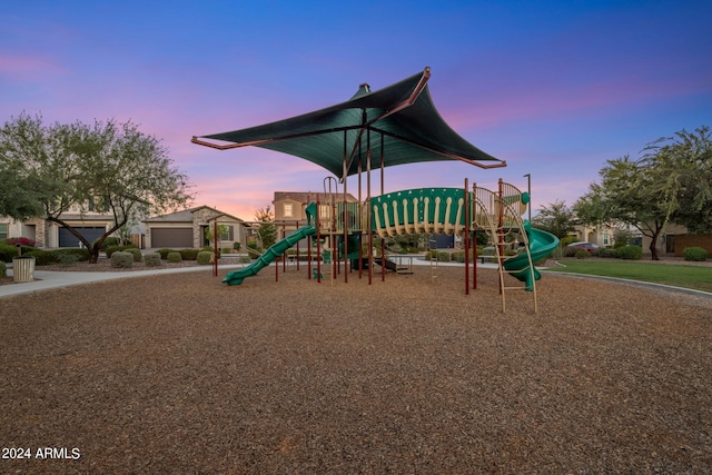 view of playground at dusk