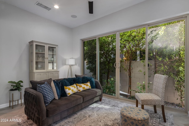 living room with a healthy amount of sunlight