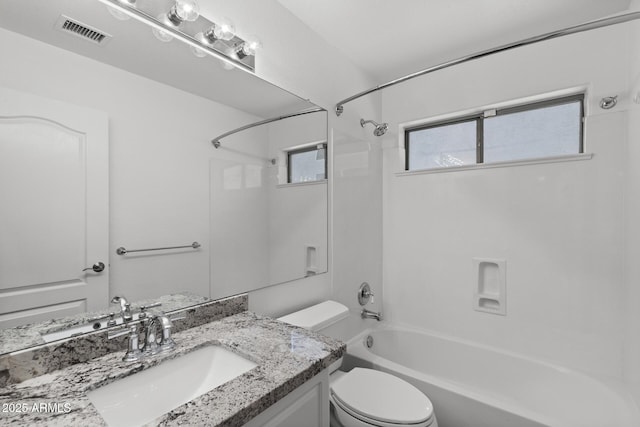 9631 E Palm Ridge Dr, Scottsdale, AZ 85260 - full bath with toilet, washtub / shower combination, and vanity