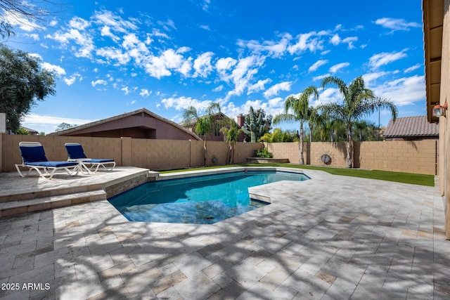 9631 E Palm Ridge Dr, Scottsdale, AZ 85260 - view of swimming pool with a patio and a fenced backyard