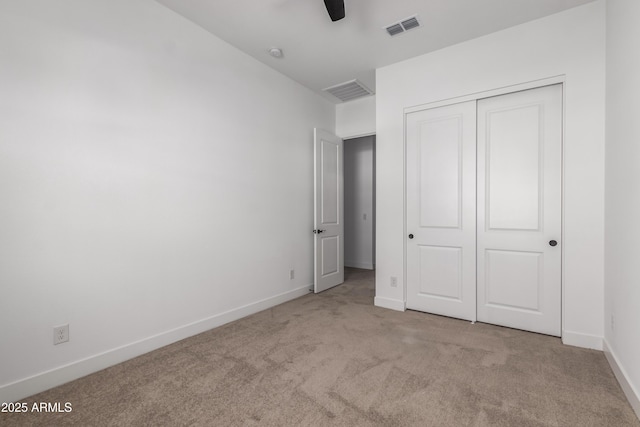 11015 E Texas Ave, Mesa, AZ 85212 - unfurnished bedroom with carpet, a closet, and a ceiling fan
