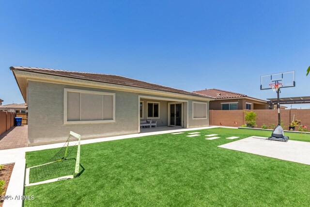 11015 E Texas Ave, Mesa, AZ 85212 - rear view of property featuring a fenced backyard and a patio