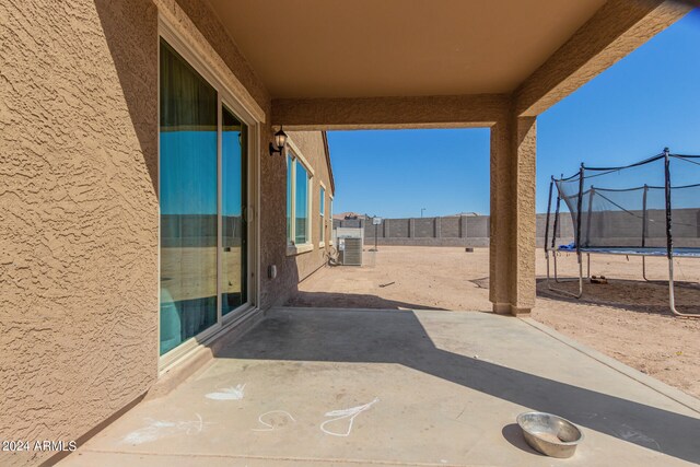 view of patio with a trampoline