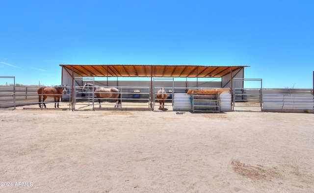 exterior space with a rural view