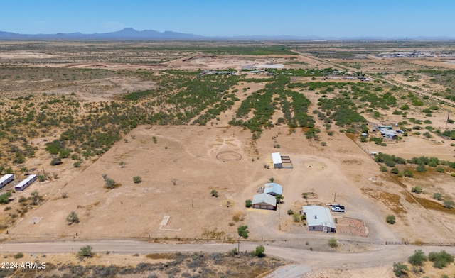 drone / aerial view with a mountain view