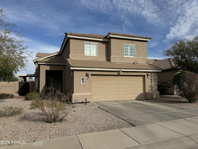 view of front facade with a garage