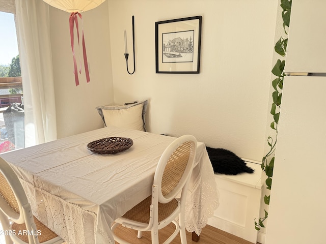 bedroom with hardwood / wood-style floors