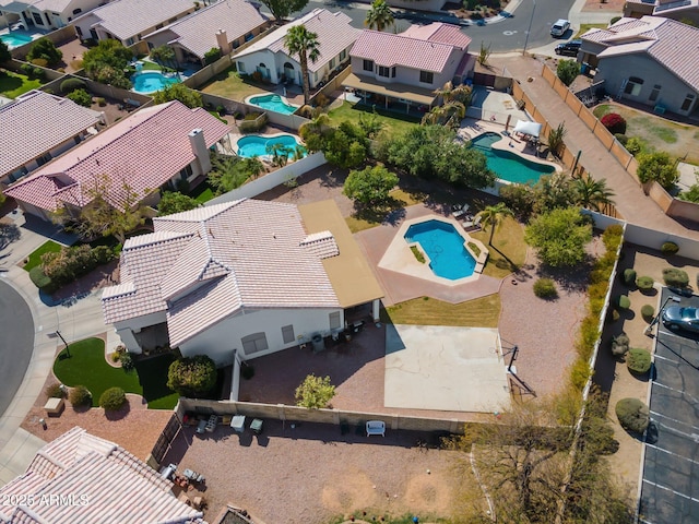 drone / aerial view featuring a residential view