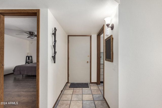 hall featuring light hardwood / wood-style floors