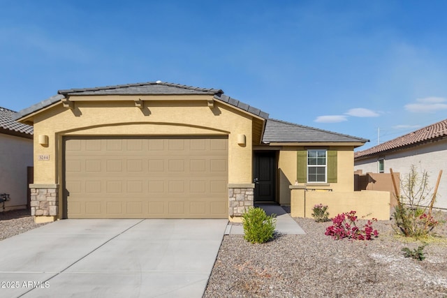 view of front of house featuring a garage