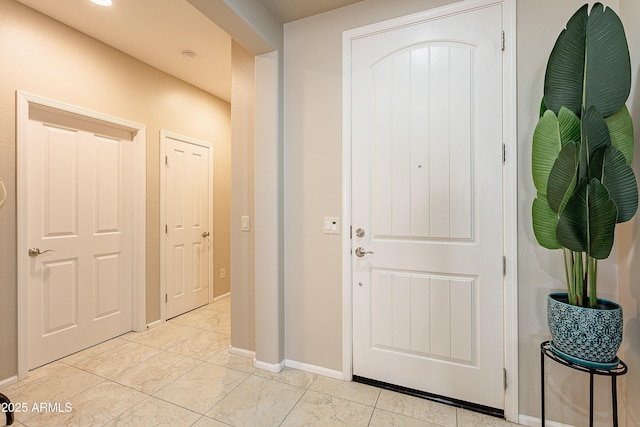 foyer with baseboards