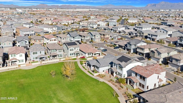 aerial view featuring a mountain view